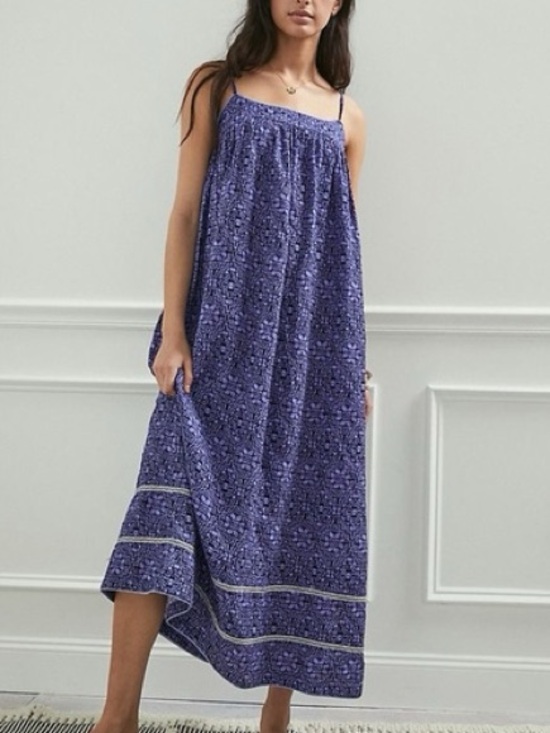 Anthropologie Dresses & Skirts - By Anthropologie Women’s Savona Slip Dress Purple Cotton Blend Size XS